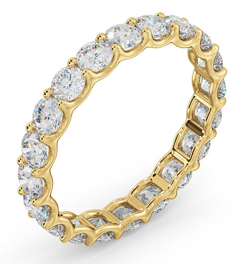 Mens 2ct H/Si Diamond 18K Gold Full Band Ring